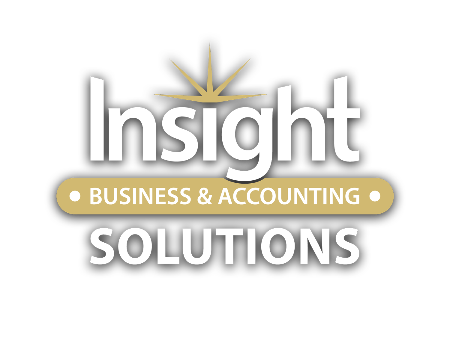 insight logo white gold shadow